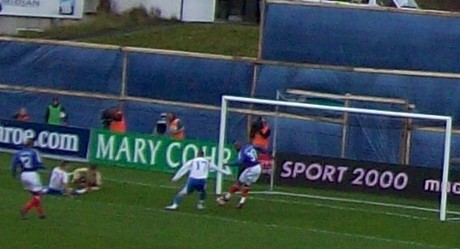 Nicolas Anelka makes it 1-0 for France against the Faroe Islands