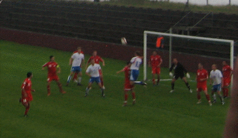 Faroe Islands corner against Georgia